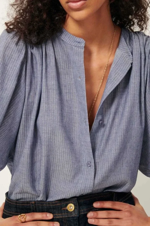 Sessun A View Blouse Chambray+Blue Fashion