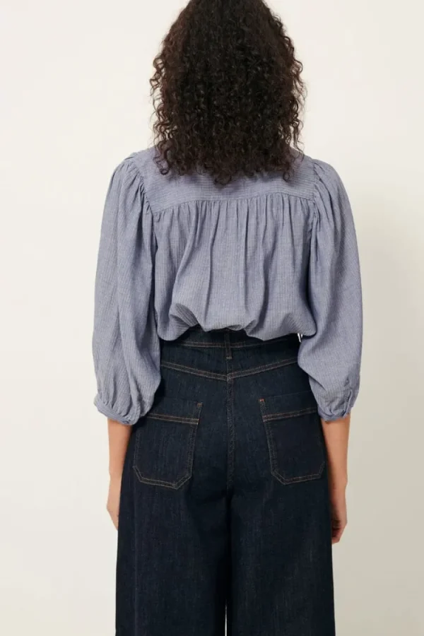 Sessun A View Blouse Chambray+Blue Fashion