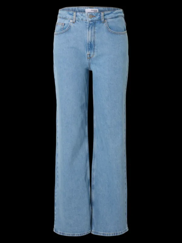 Selected Femme Alice Wide Long Jeans Light+Blue+Denim New