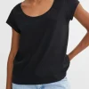 Skall Studio Andy Wide Neck Tee Black Clearance