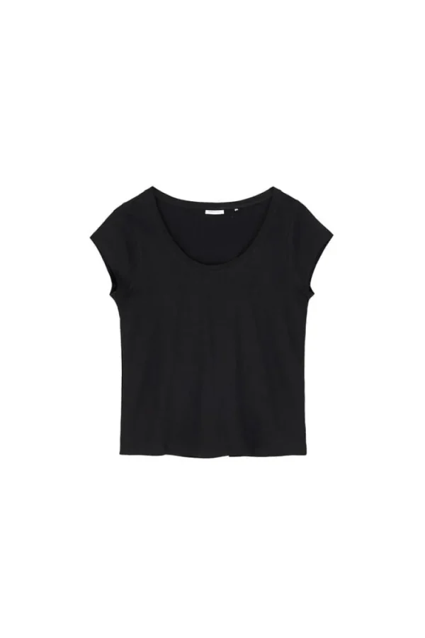 Skall Studio Andy Wide Neck Tee Black Clearance