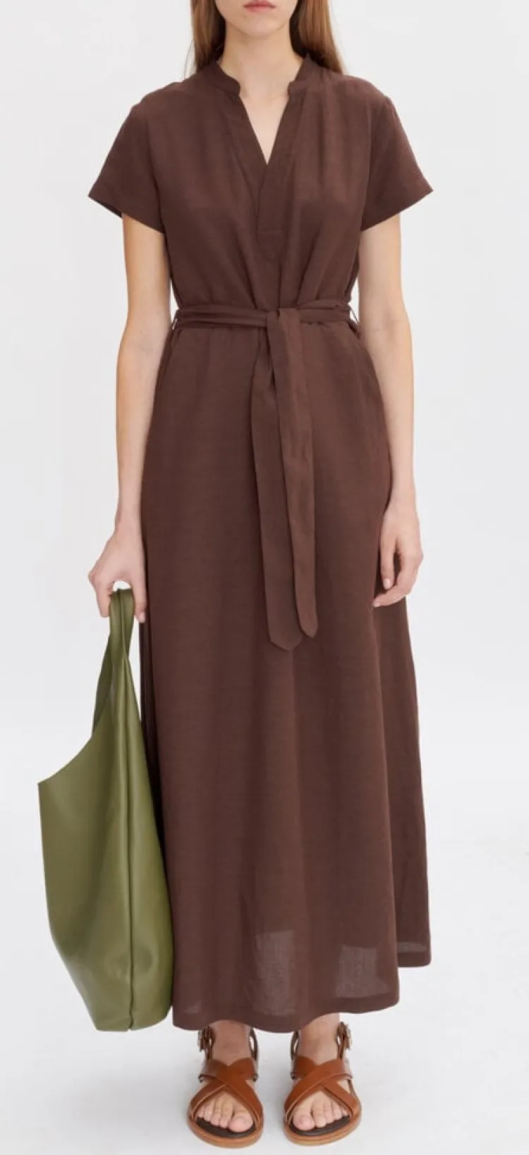 annelie_dress_1.webp A.P.C. Annelie Dress Marron Discount