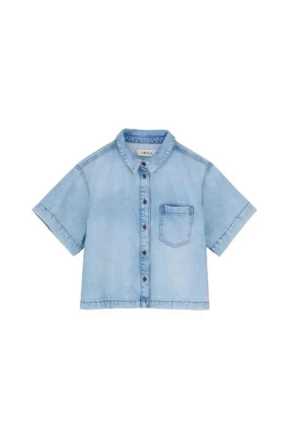 Skall Studio Augusta Shirt Worn+Light+Blue Fashion