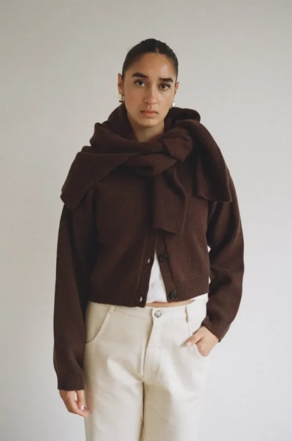 Gris Barthou Cardigan Brown Clearance