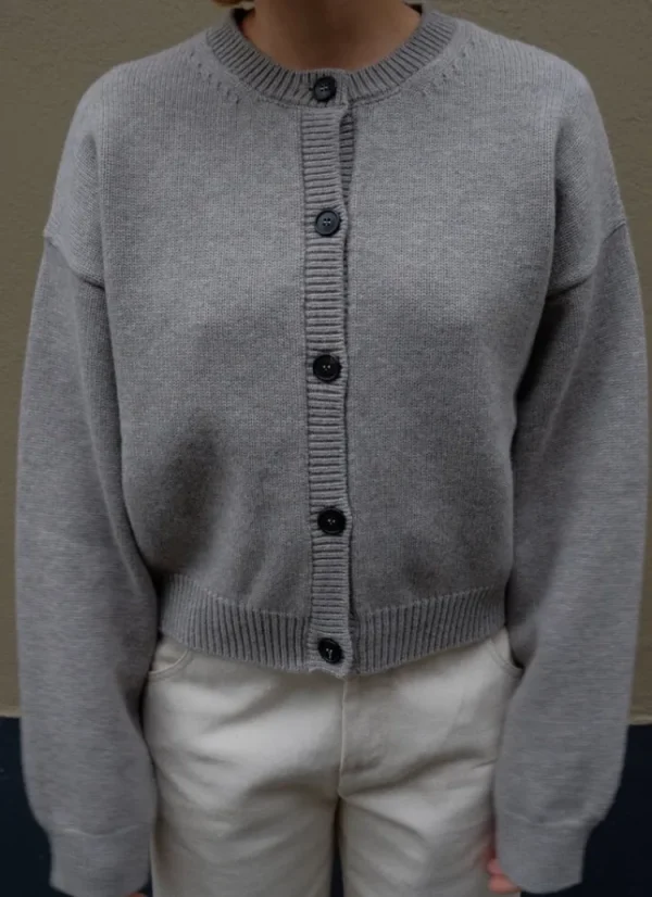 Gris Barthou Cardigan Greige+Melange Fashion