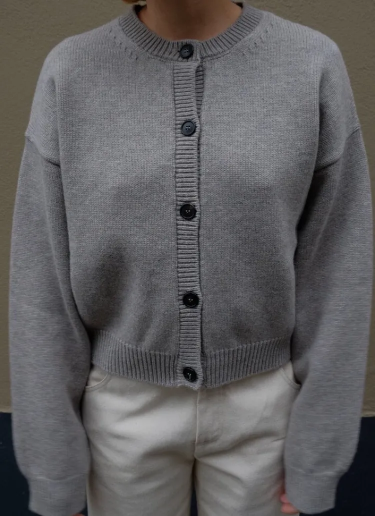 barthou_cardigan_2.webp Gris Barthou Cardigan Greige+Melange Fashion