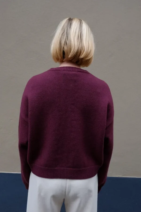 Gris Barthou Cardigan Burgundy New