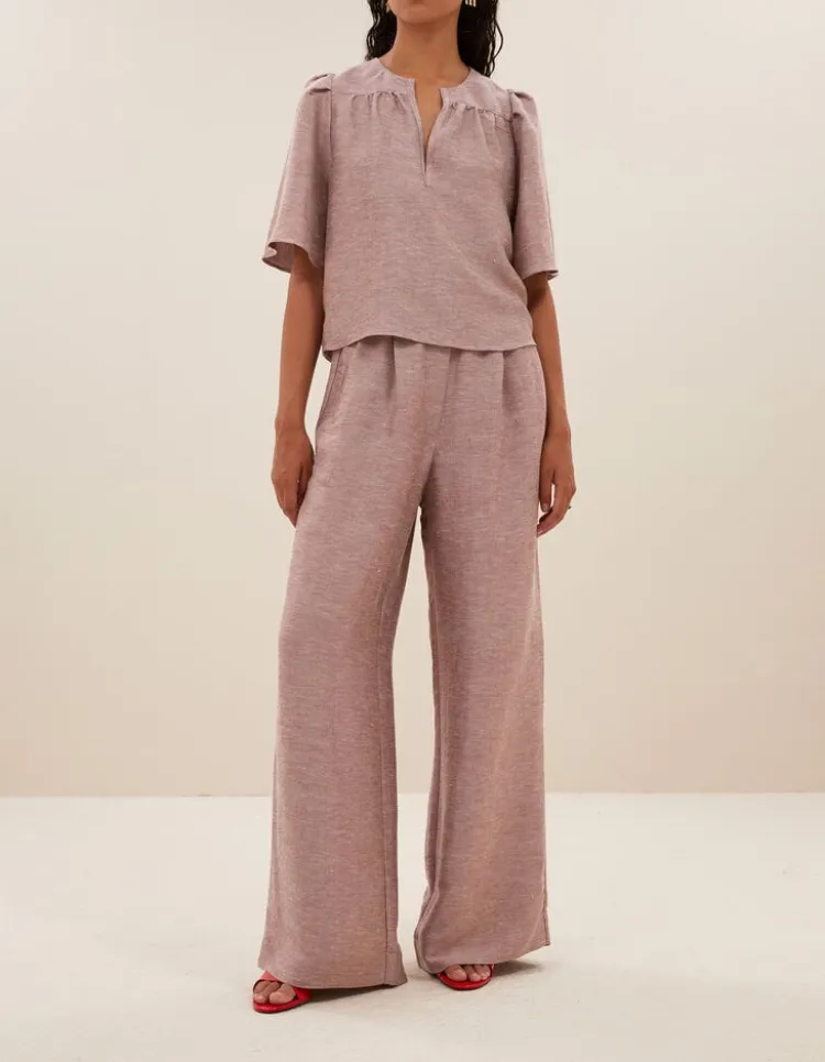 benji_gloss_pants_0.webp By Bar Benji Gloss Pants Mellow+Rose Sale