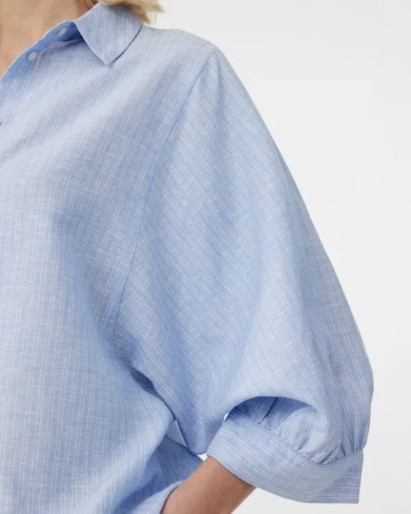 Knit-ted Bette Blouse Light+Blue Clearance