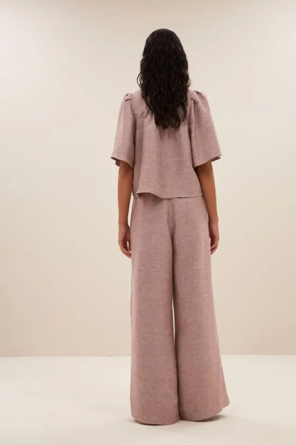 By Bar Blake Gloss Blouse Mellow+Rose Outlet