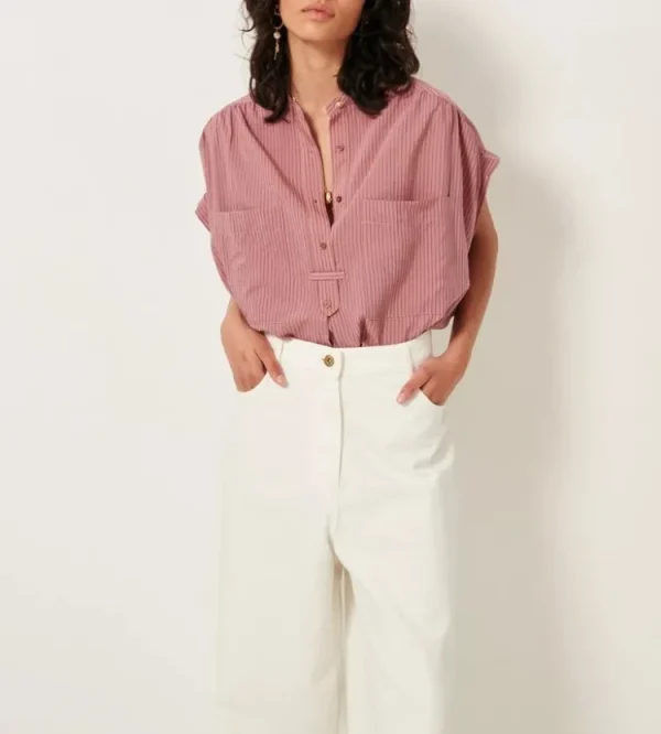 Sessun Camille Blouse Bois+De+Rose Sale