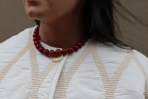 Antraciet Camille Necklace Rouge Best