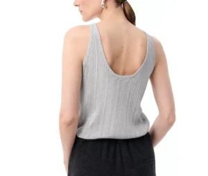 Knit-ted Caroline Top Silver Clearance