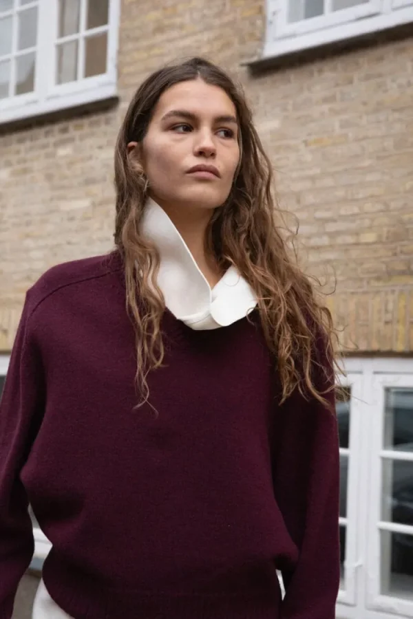 Gris Cassis Sweater Burgundy Outlet