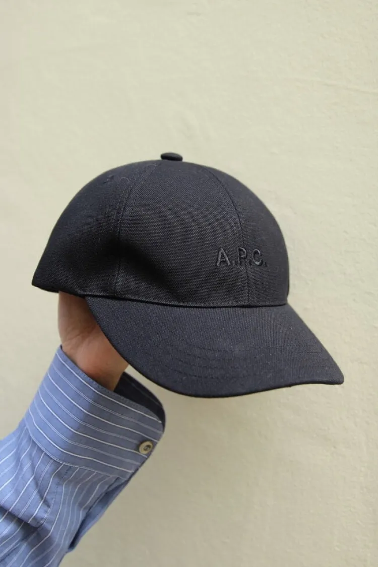 charlie_casquette_noir_0.webp A.P.C. Charlie Casquette Noir Discount
