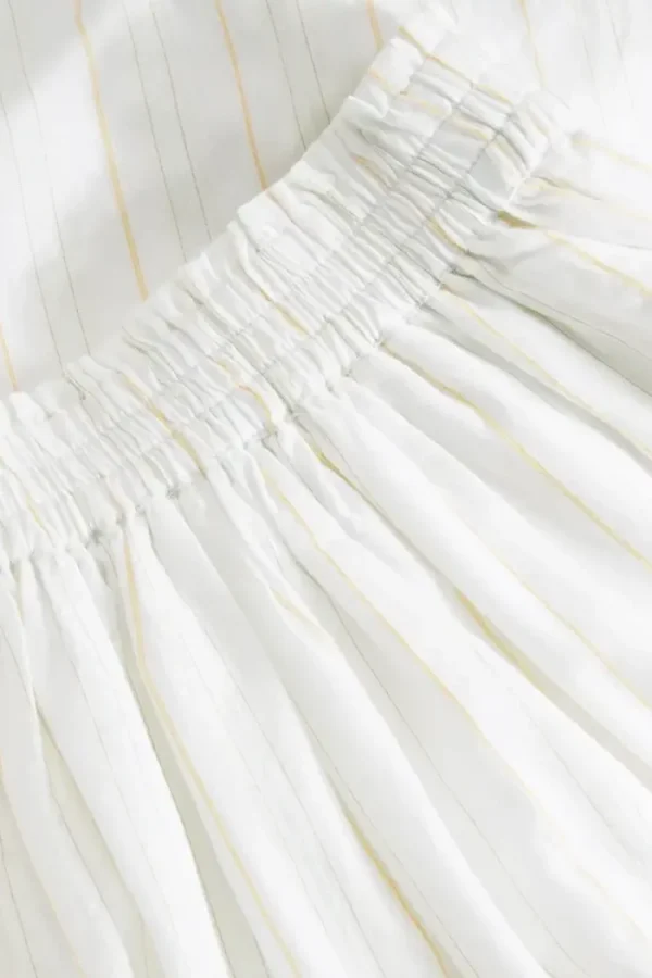 Skall Studio Dagny Skirt White+Yellow+Dobby+Stripe Clearance