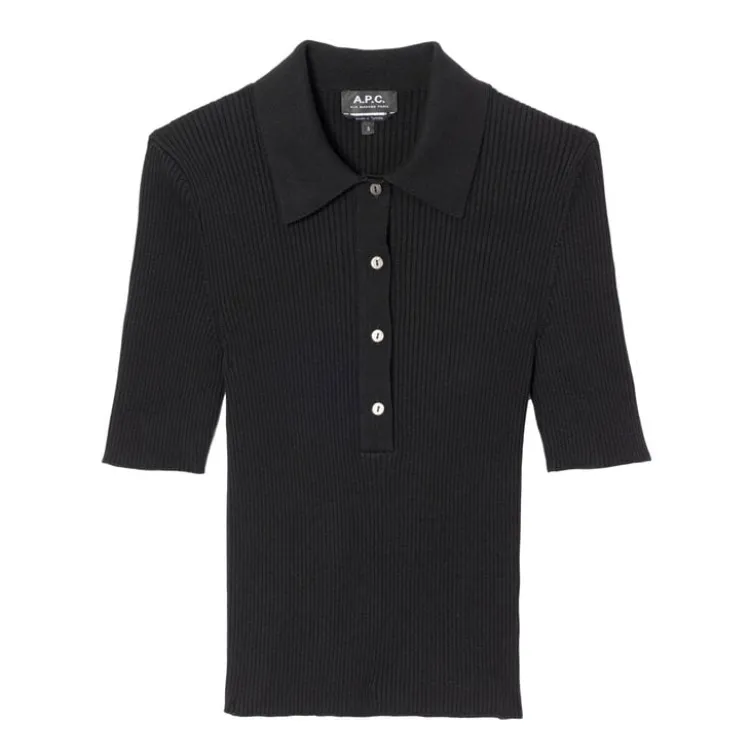 danae_polo_1.webp A.P.C. Danae Polo Noir Sale