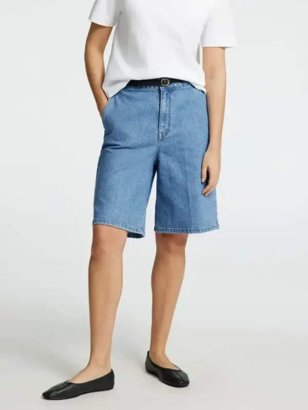 Selected Femme Everlyn Bermuda Medium+Blue+Denim Online