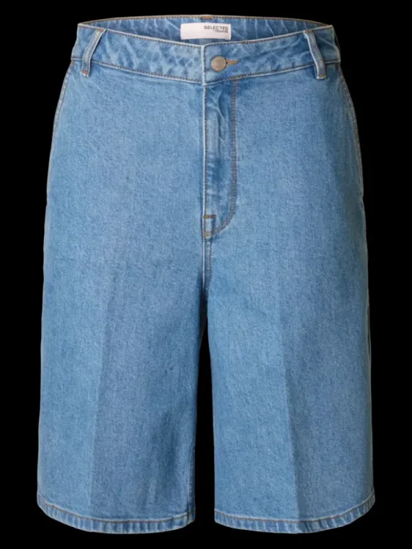 Selected Femme Everlyn Bermuda Medium+Blue+Denim Online