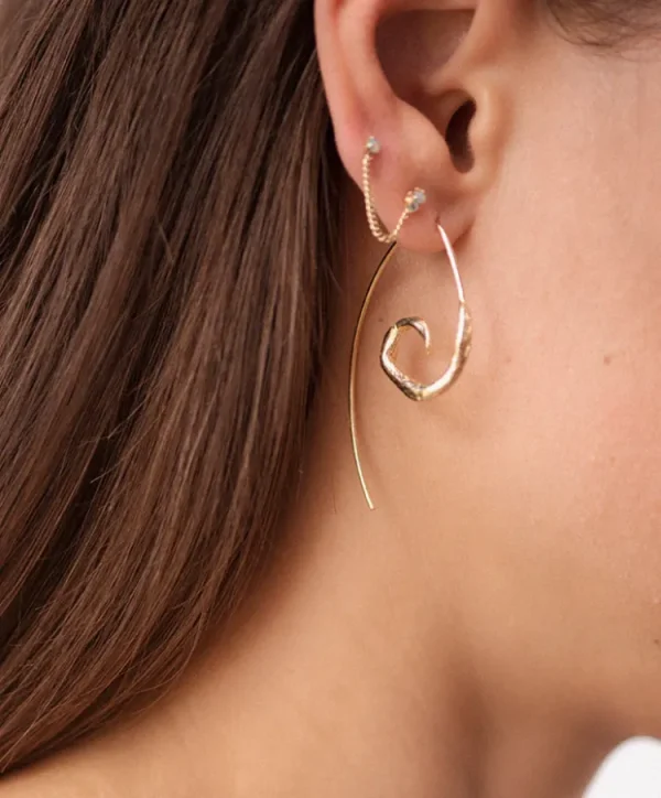 By1Oak Fearless Earring Gold Discount