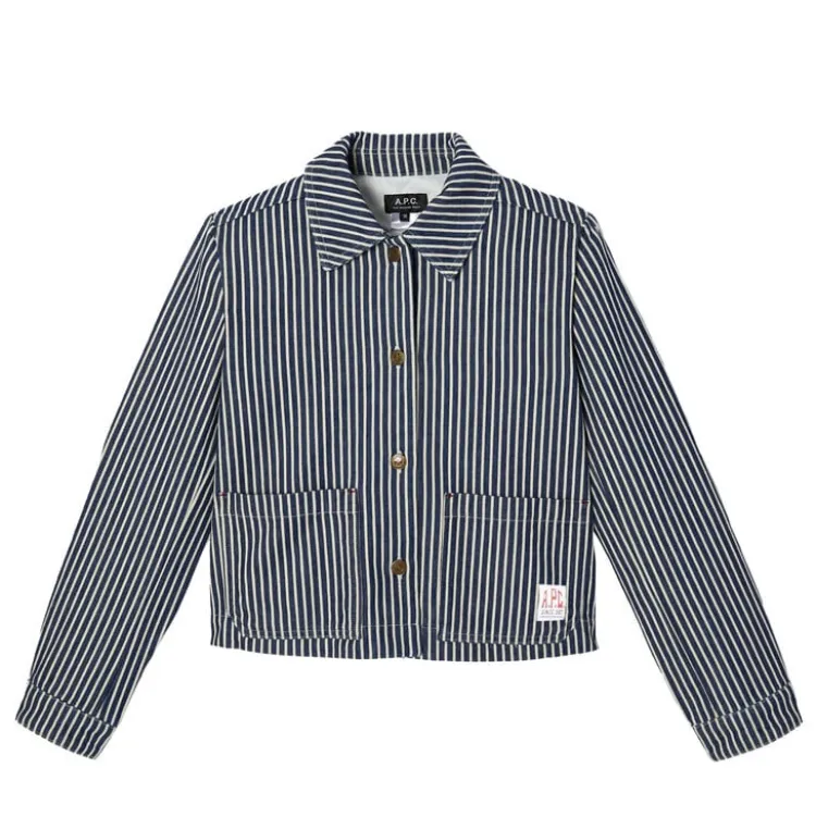 frida_jacket_0.webp A.P.C. Frida Jacket Bleu+Blanc Fashion