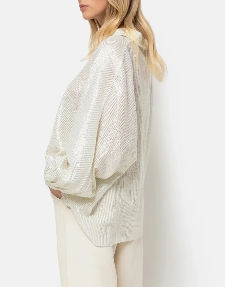 gala_blouse_1.webp Ame Antwerp Gala Blouse White+Shiny Hot