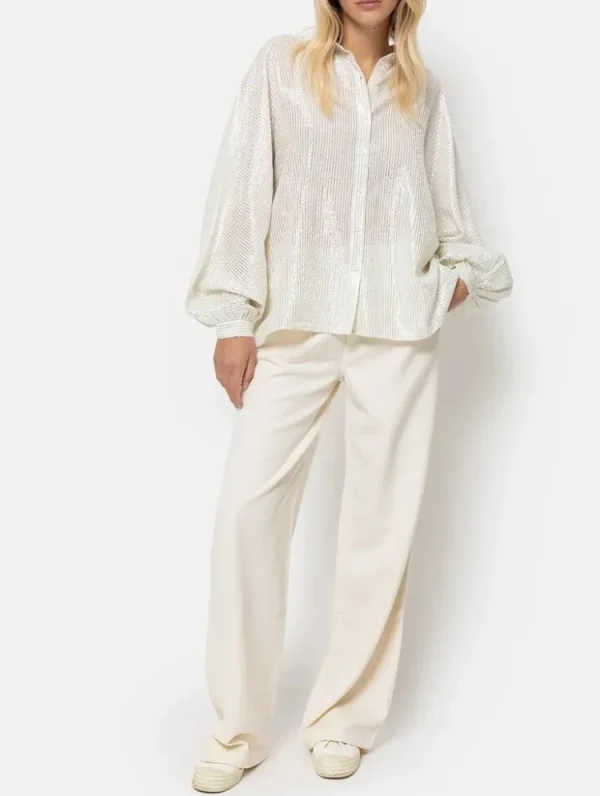 Ame Antwerp Gala Blouse White+Shiny Hot