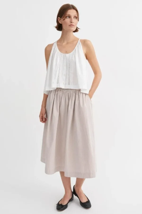 Skall Studio Ginny Skirt Warm+beige+White+stripe Sale