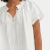Skall Studio Grace Blouse White+Yellow+Dobby+Stripe Fashion