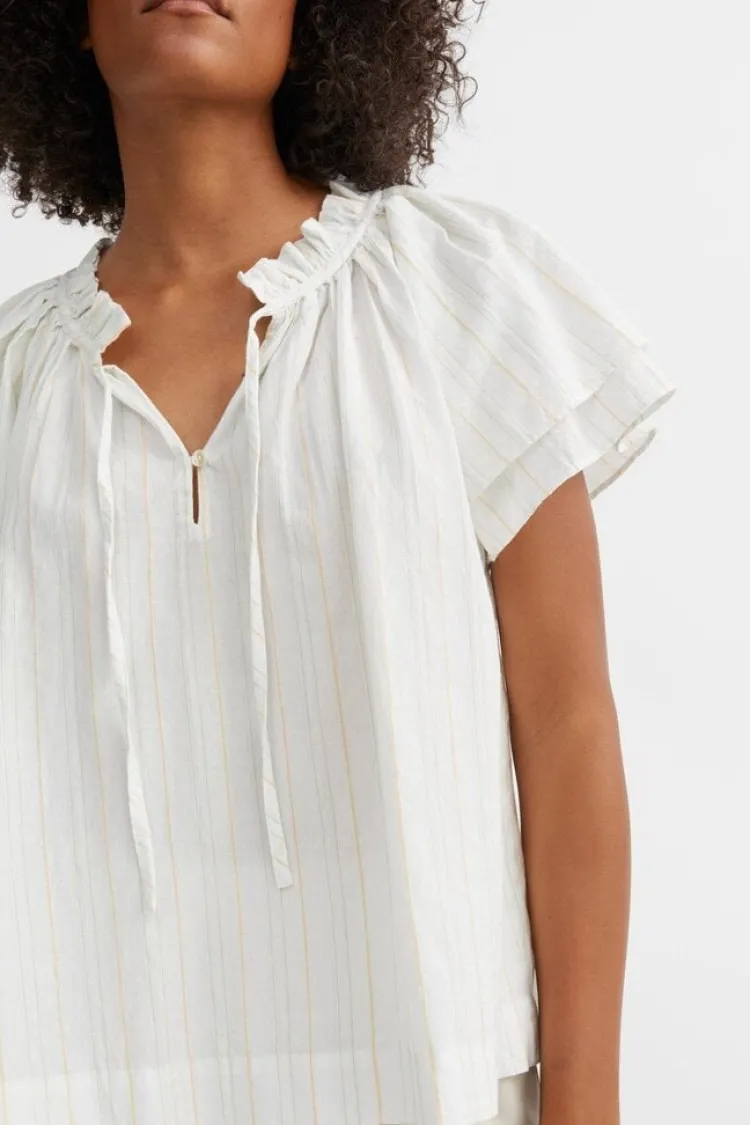grace_blouse_0-2.webp Skall Studio Grace Blouse White+Yellow+Dobby+Stripe Fashion
