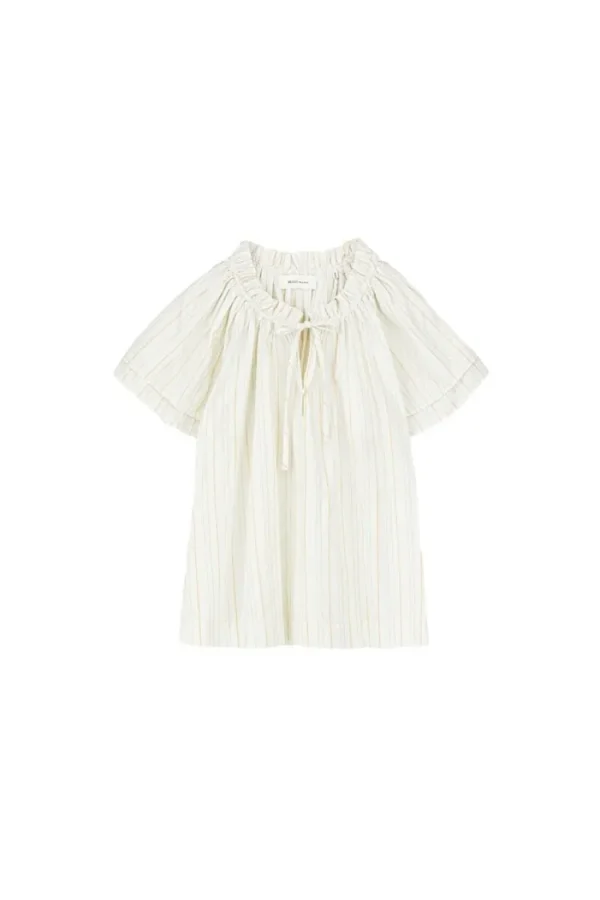 Skall Studio Grace Blouse White+Yellow+Dobby+Stripe Fashion