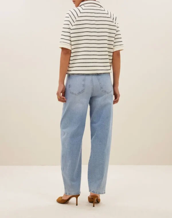 By Bar Harper Top Black+Breton+Stripe Clearance