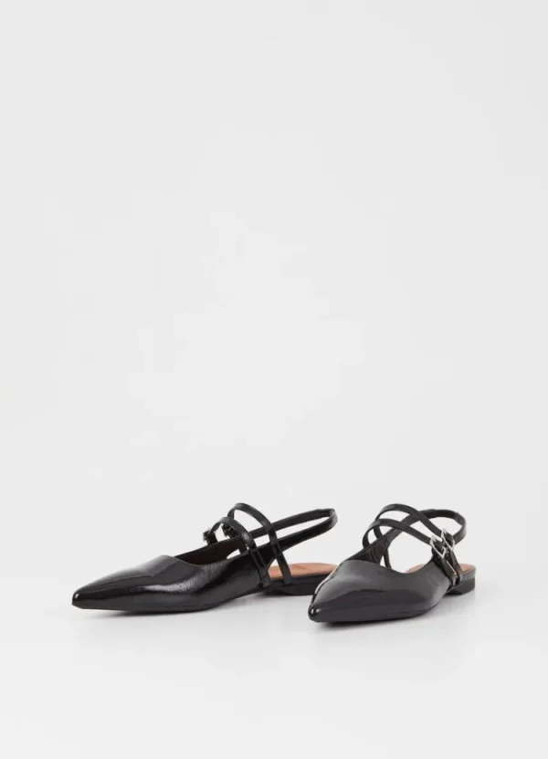 Vagabond Shoemakers Hermine Patent Flats Black Clearance