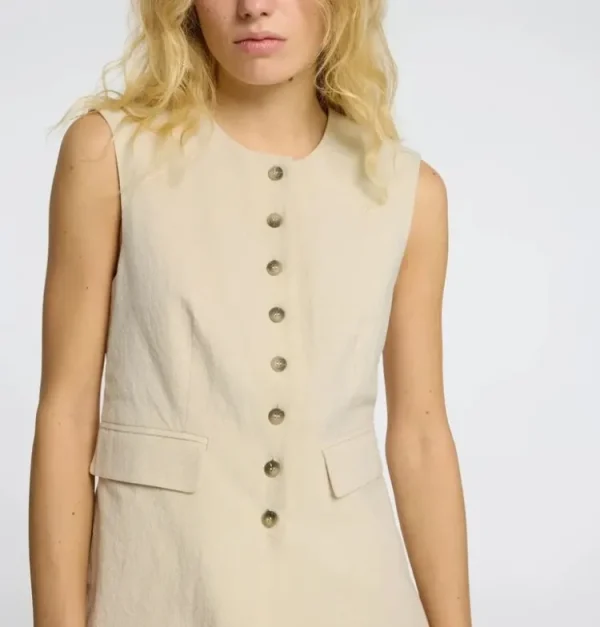 Selected Femme Iluna Vest Sandshell Best