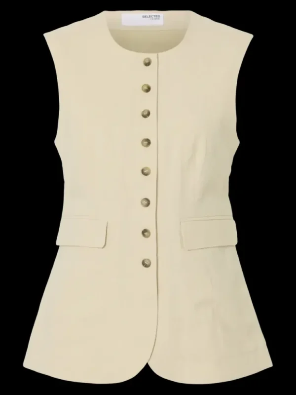 Selected Femme Iluna Vest Sandshell Best