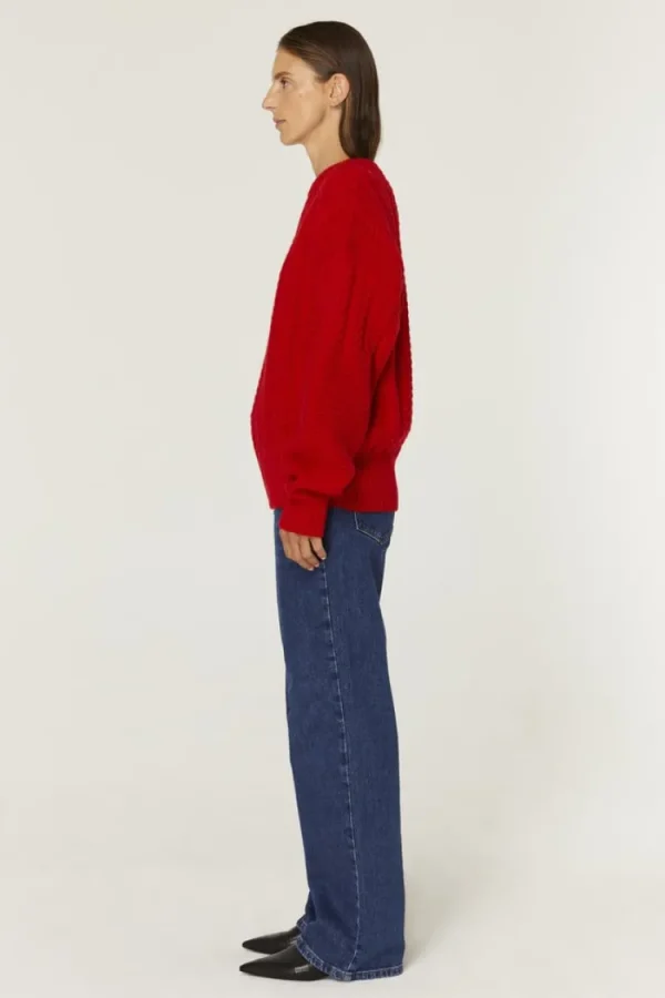 Gris Isabelle Sweater Red Discount