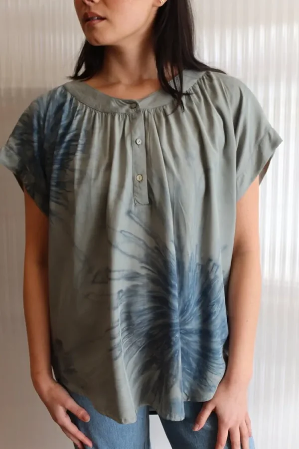 Rabens saloner Jolin Cartwheel Blouse Ocean+Combo Discount