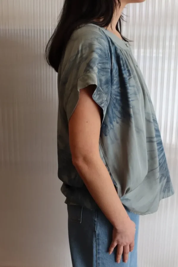 Rabens saloner Jolin Cartwheel Blouse Ocean+Combo Discount