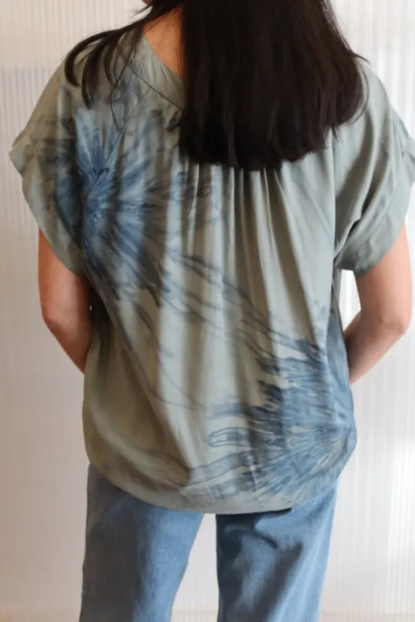 Rabens saloner Jolin Cartwheel Blouse Ocean+Combo Discount