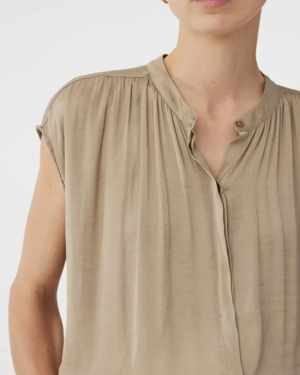 Knit-ted Laura Blouse Khaki Outlet