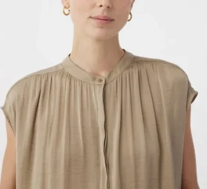 Knit-ted Laura Blouse Khaki Outlet