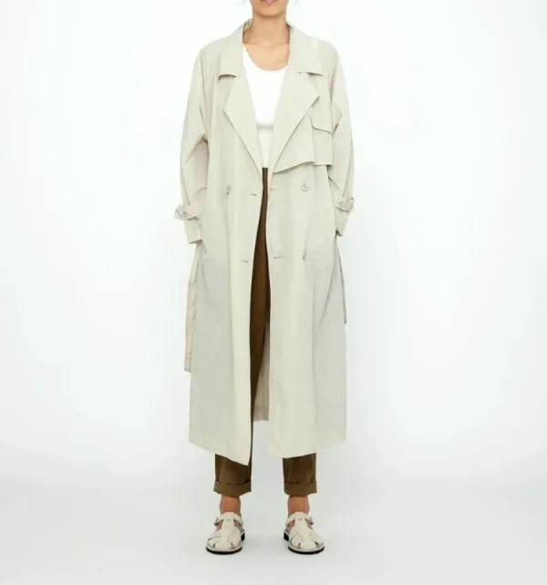 7115 Long Rain Trench Light+Gray Best
