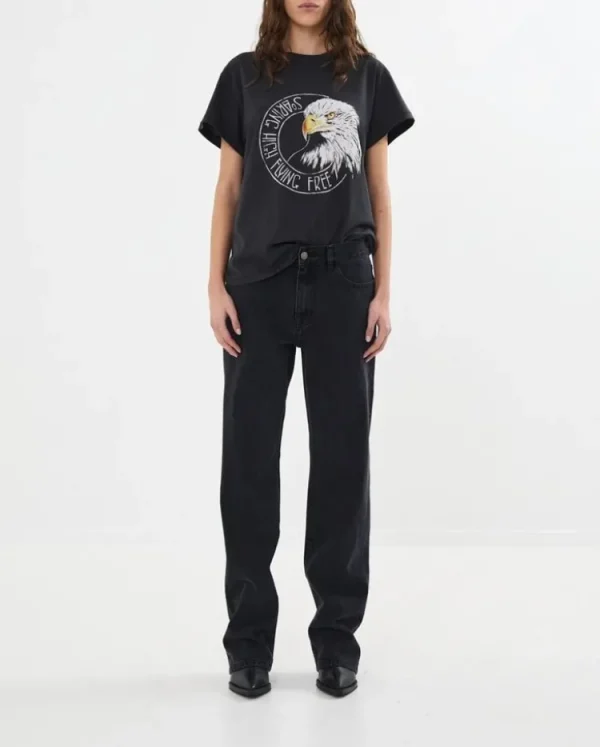 Rabens saloner Lorelei Denim Pants Washed+Black+Denim Discount