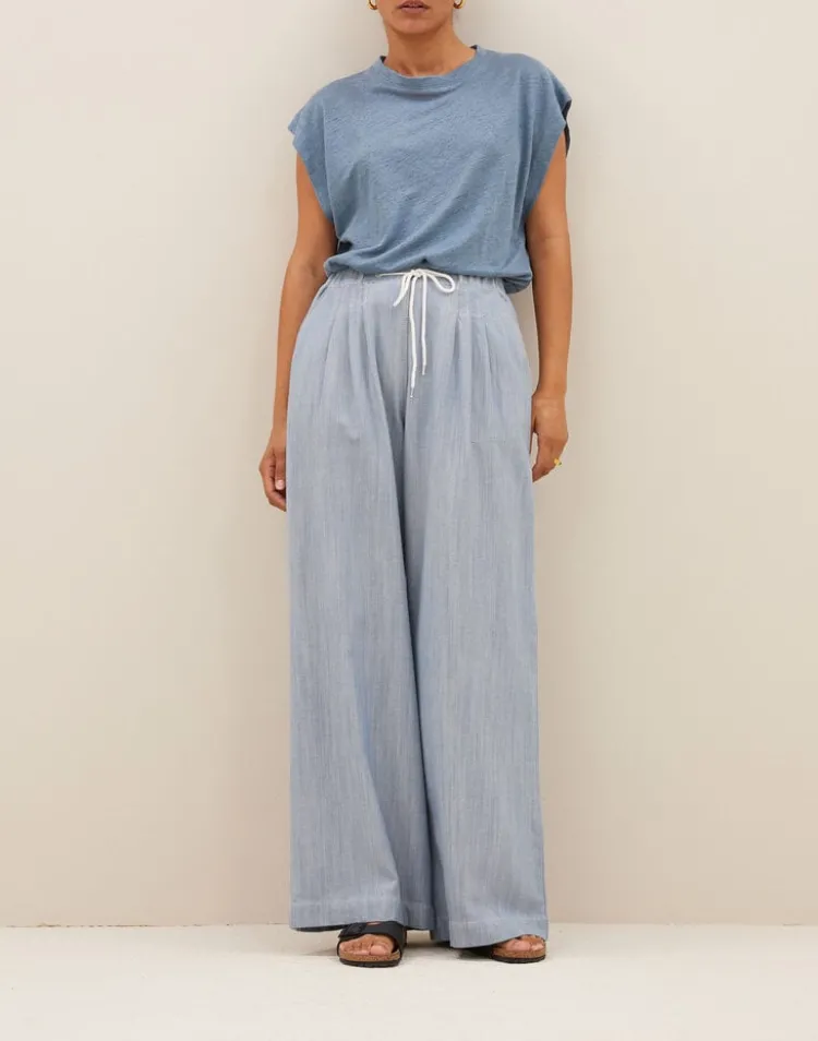 mason_linen_top_1.webp By Bar Mason Linen Top Blue+Stone Clearance