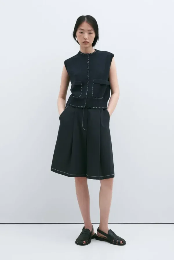 Cordera Merino Wool Stitched Waistcoat Sale