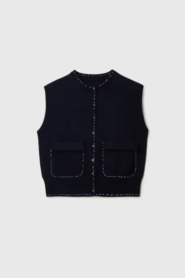 Cordera Merino Wool Stitched Waistcoat Sale