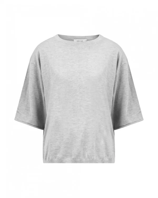 Knit-ted Merle T-Shirt Light+Grey Fashion