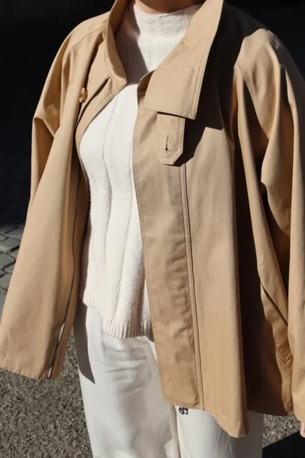 7115 Mid- Poet Mockneck Sweater Wheat New