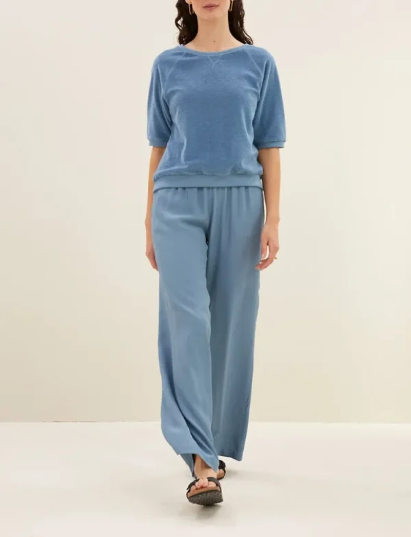 By Bar Neva Slub Top Blue+Stone Hot