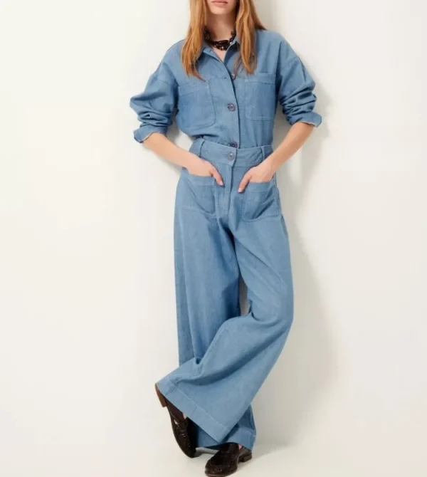 Sessun Notteri Blouse Provencia+Blue Clearance